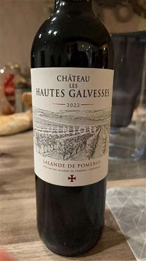 Bordeaux Lalande-de-pomerol Château Les Hautes Galvesses 2022