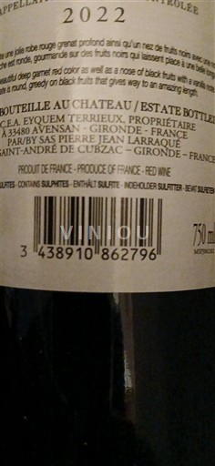 Bordeaux Margaux Château Les Eyquems 2022