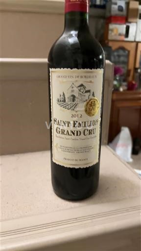 Bordeaux Saint-Émilion Grand Cru Union producteurs saint Emilion 2012