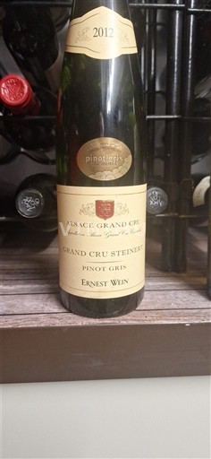 Vinos Blanc sec Grand Cru Steinert Pinot Gris Ernest Wein 2012 Francia Alsacia No especificado AOC Grand Cru