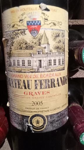 Bordeaux Graves Château Ferrande 2005