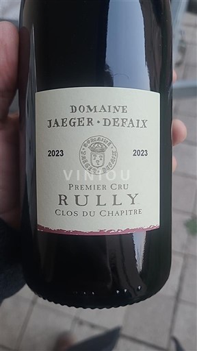Rượu vang Rouge sec Clos du Chapitre Domaine Jaeger-Defaix 2023 Pháp Bourgogne Rully AOC Premier Cru