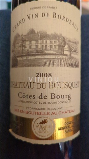 Bordoja Côtes-de-bourg Château Bousquet 2008