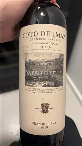 La Rioja Rioja Coto de Imaz Gran Reserva 2018