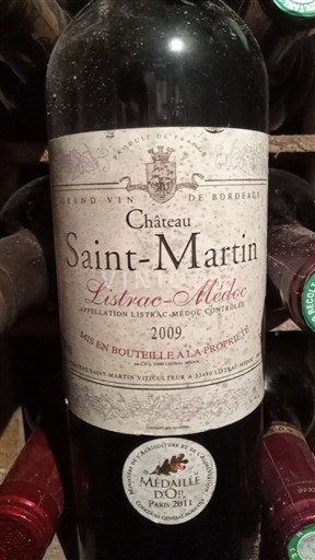 Bordeaux Listrac-Médoc Château Saint-Martin 2009