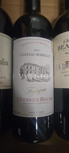Bordeaux Côtes-de-bourg Château Berbillot Fontagnac 2021