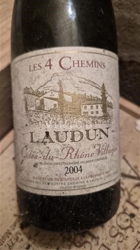 Rhônen laakso Côtes-du-rhône-villages LAUDUN Les 4 Chemins Les vignerons des 4 chemins 2003