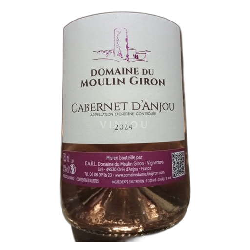 Loire Valley Cabernet d'Anjou Domaine Moulin Giron 2024
