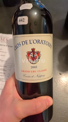 Bordeaux Saint-Émilion Grand Cru Classé Clos de l'Oratoire 2003