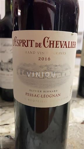 Bordeaux Pessac-Léognan Domaine Chevalier L'Esprit de Chevalier 2016