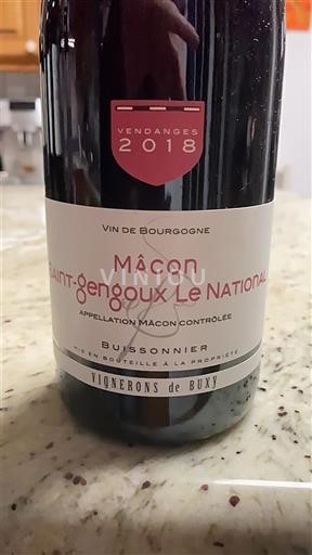 Burgundy Mâcon and Mâcon-Villages Vignerons de Buxy Buissonnier 2018