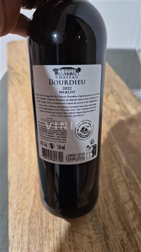 Bordeaux Blaye-Côtes-de-Bordeaux Château Bourdieu Merlot 2022