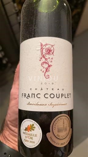 Bordeaux Bordeaux supérieur Château Franc Couplet 2018