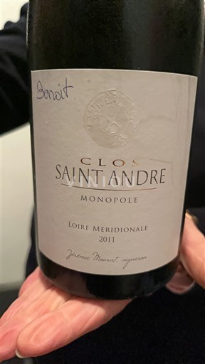 Vinos Blanc demi-sec Monopole Clos Saint André 2011 Francia Valle del Loira Vin de France