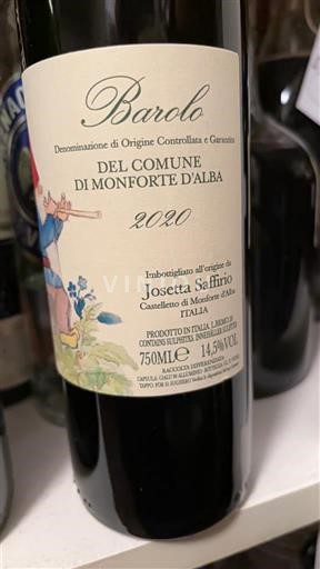 Piamonte Barolo Josetta Saffirio del Comune di Monforte d'Alba 2020
