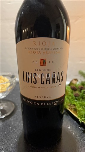 La Rioja Rioja Luis Cañas Selección de la Familia 2018