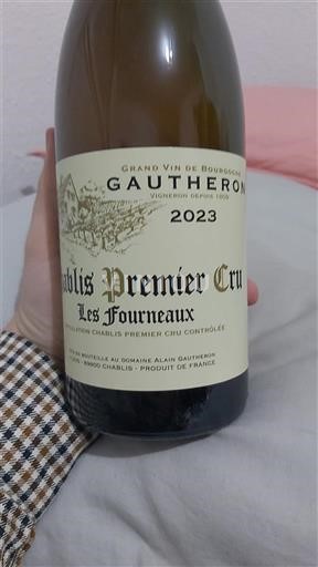 Vine Blanc sec Les Fourneaux Gautheron 2023 Frankrig Bourgogne Chablis AOC Premier Cru