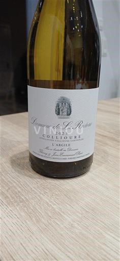 Rượu vang Blanc sec L'Argile Domaine La Rectorie 2023 Pháp Roussillon Collioure AOC