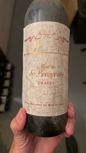 Bordeaux Graves Baron Philippe de Rothschild Mise de la Baronnerie 2001