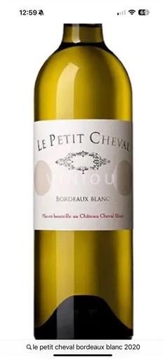 Bordeaux Bordeaux bianco Château Cheval Blanc Le Petit Cheval Bordeaux Blanc 2020