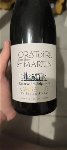 Údolí Rhôny Cairanne Domaine Saint Martin Réserve des Seigneurs 2020