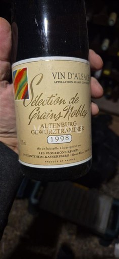 Alsace Sélection de Grains Nobles Les Vignerons Réunis du Kaysersberg Altenburg Gewurztraminer 1998