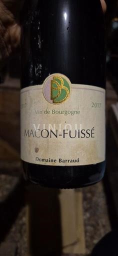 Vine Blanc sec Domaine Barraud 2017 Frankrig Bourgogne Mâcon og mâcon-landsbyer AOC