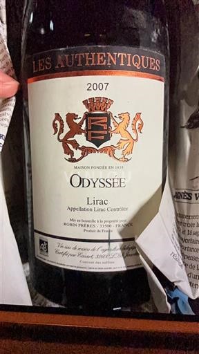 Rhône Valley Lirac Les Authentiques Odyssée 2007