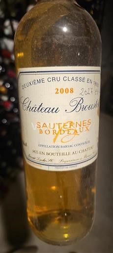 Bordeaux Barsac Deuxième Cru Classé Château Broustet 2008