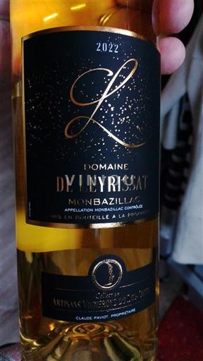 Vina Blanc moelleux Domaine Leyrissat 2022 Francija Jugozahod Monbazillac AOC