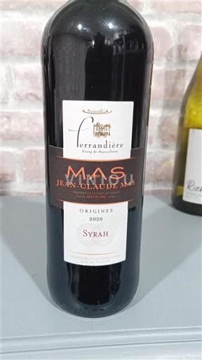Languedoc a Roussillon Pays d'Oc Domaine Ferrandière Origines Syrah 2020