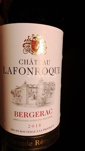 Sud-Ouest Bergerac Château Lafon Roque Grande Réserve 2018