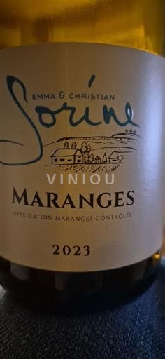 Burgundsko Maranges Emma & Christian Sorine 2023
