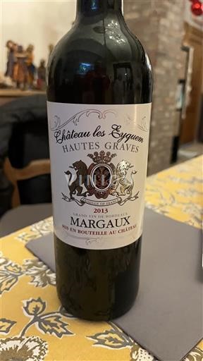 Bordeaux Margaux Château Les Guyenn Hautes Graves 2013