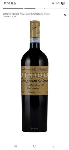 Vénétie Amarone della Valpolicella Dal Forno Romano Monte Lodoletta 2011