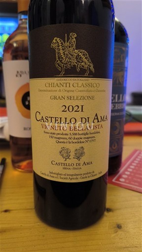 Vinos Rouge sec Vigneto Bellavista Castello di Ama 2021 Italia Toscana Chianti Classico DOCG Gran Selezione