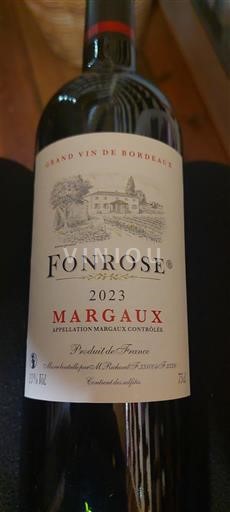 Bordeaux Margaux Fonrose 2023