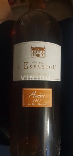 Roussillon Rivesaltes Château L'Esparrou Ambré 2007