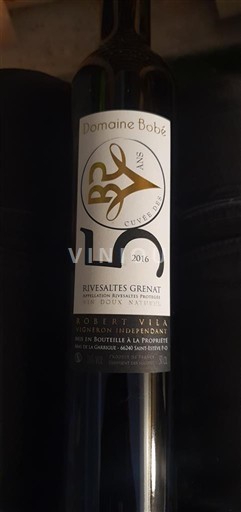 Roussillon Rivesaltes Domaine Bobé 50 ans 2016