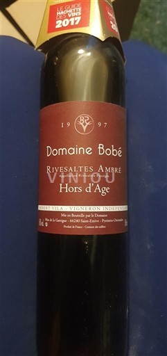 Roussillon Rivesaltes Domaine Bobé Hors d'Âge 1997