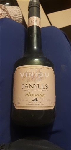 Vina Rouge sec Rimatge Cellier des Templiers 2001 Francija Roussillon Banyuls AOC