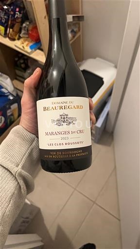 Vinos Rouge sec Les Clos Roussots Domaine Beauregard 2023 Francia Borgoña Maranges AOC Premier Cru