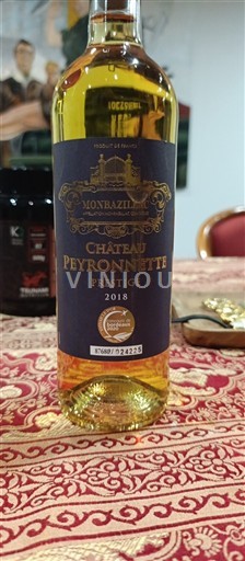Vina Blanc liquoreux Prestige Château Peyronnette 2018 Francija Jugozahod Monbazillac AOC