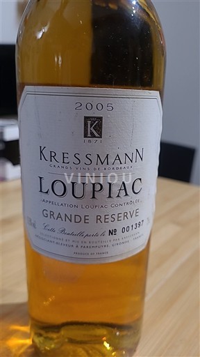 Bordeaux Loupiac Kressmann Grande Réserve 2005