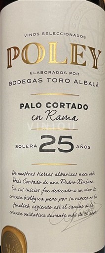 Andalusia Montilla-Moriles Bodegas Toro Albalá Poley Palo Cortado en Rama Solera 25 años Senza annata