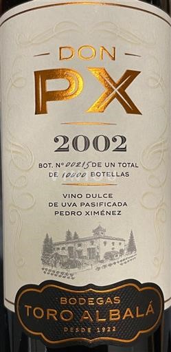 Andalusia Montilla-Moriles Bodegas Toro Albalá Don PX 2002