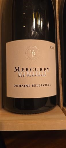 Borgoña Mercurey Domaine Belleville Les Perrières 2022