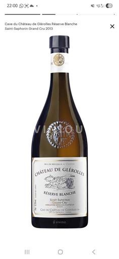 Vaud Ikke specificeret Grand Cru Château Glérolles Réserve Blanche 2013