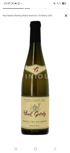 Viinit Blanc sec Grand Cru Eichberg Paul Gaschy 2011 Ranska Alsace Riesling AOC Grand Cru