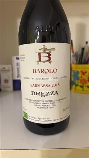 Piémont Barolo Brezza Sarmassa 2015